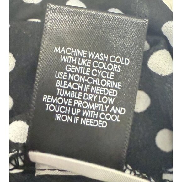 Torrid Womens Polka Dot Black White Blouse Size 3 Flowy Corpcore Plus Size - Picture 7 of 7